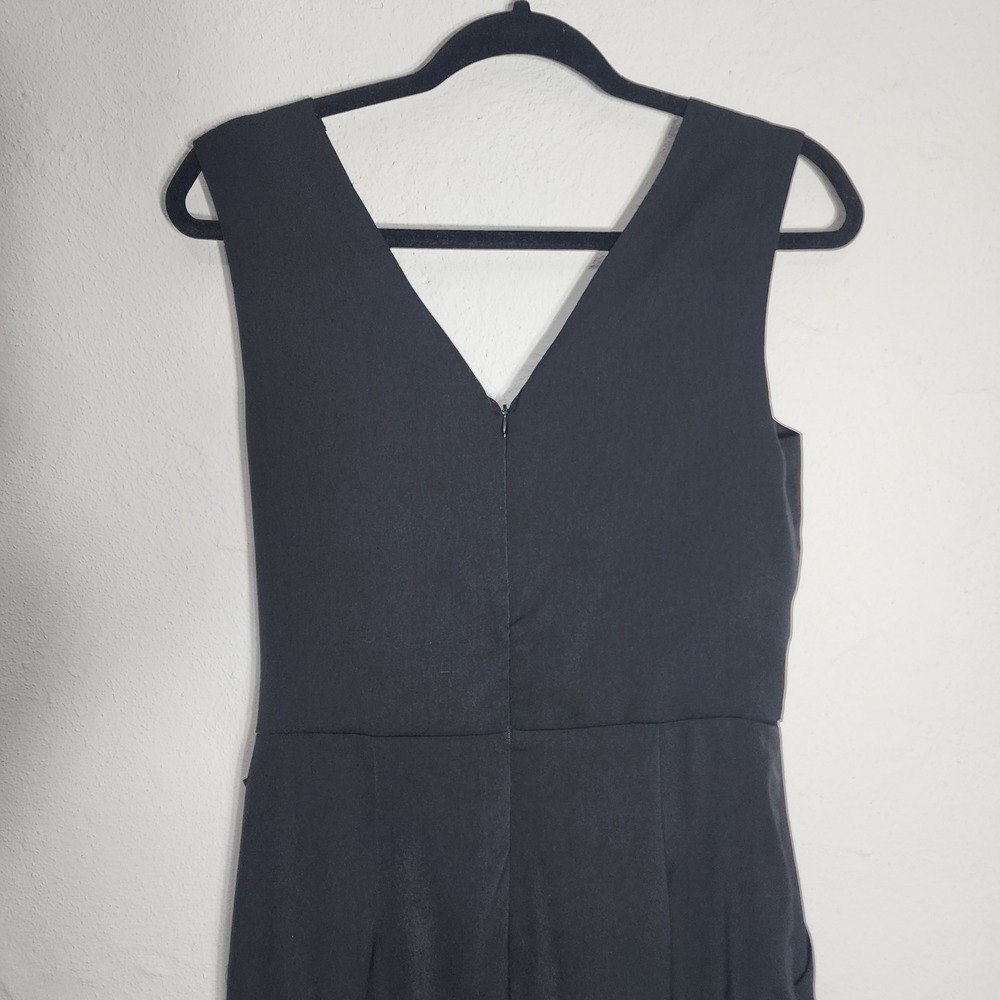 All Row Black Sleeveless Wrap Front Jumpsuit with Side Tie DM1178 Womens Small - Picture 3 of 14
